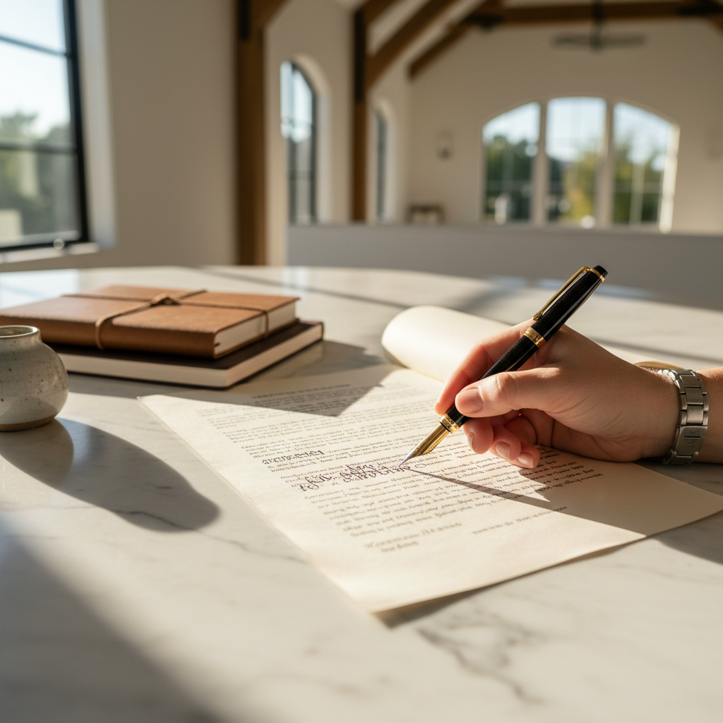 First-time homebuyer in Sacramento signs grant deed documents with notary present