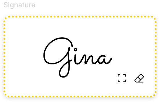 Gina Gonzalez certified notary public signature